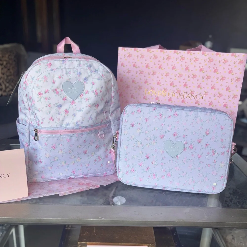 LoveShackFancy State Kane Backpack & Laptop case / carrier set - Picture 5 of 12